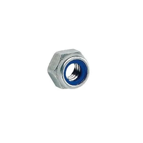 hexagonal nut thread M10 H 15mm zinc plated CR + 3 EC 17 self-locking Qty 1 pcs DIN / ISO 985