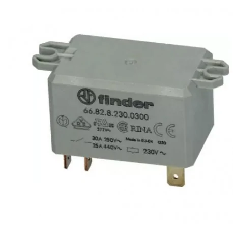 power relays 230VAC 30A 2NO connection F6,3 380687 66.82.8.230.0300 083588