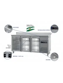 Refrigerated counter front...