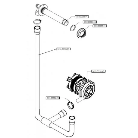 Washing tube upper part Dishwasher Ozti...