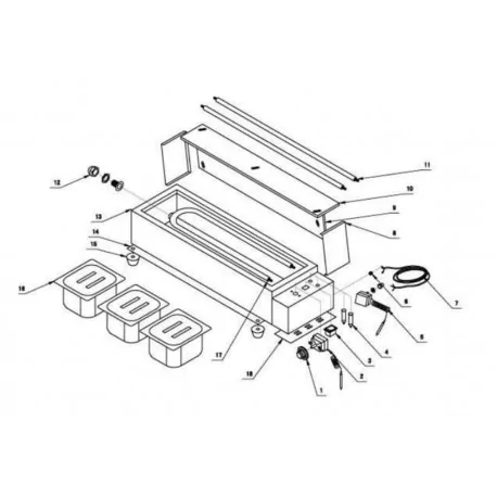 Varilla M6 Vitrina Baño María BM-4 Acerop...