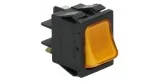 Poussoir à bascule 30x22mm orangé 2NO/voyant 250V 16A raccord cosse mâle 6,3mm Fagor 12039115