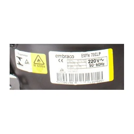 Refrigerant compressor R600a EMYe 70CLP EMBRACO...