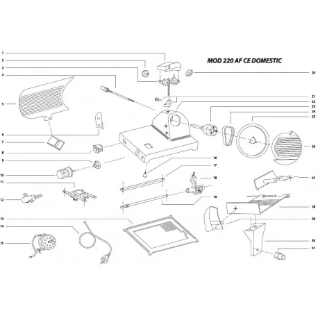 Protector del carro cortadora Essedue 220-250