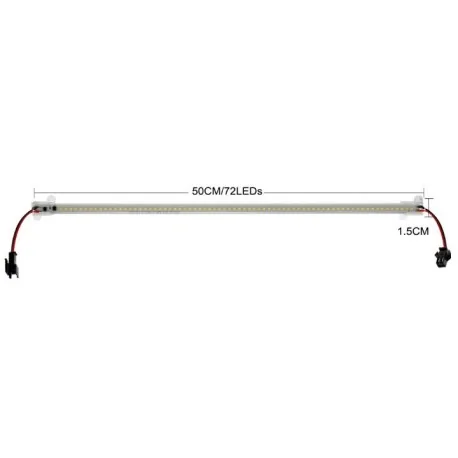Right angle LED lamp 16x16mm White Cover 500mm...