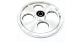 Polea loca aluminio sierra de huesos BR-074 Ø210mm Eje Ø17mm 2 Rodamientos 6203RS W16mm HLS800