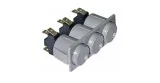Switch combination 28,5x77,5mm grey 1CO/1CO/1CO 250V 16A connection male faston 6,3mm Elframo, Komel 16036 345180