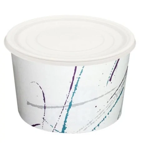 Cardboard tubs with PS lids 650 ml (Pack of 100 units)
