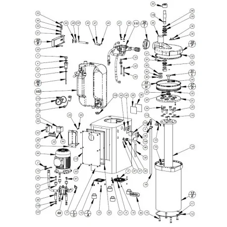 Vis à piston - Poussoir à viande Mainca EM-20...