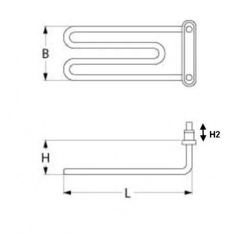 Resistencia 2000W 230V espirales 1 brida...