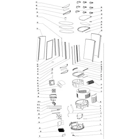 Cristal redondo Transparente Ø390mm espesor 5mm...