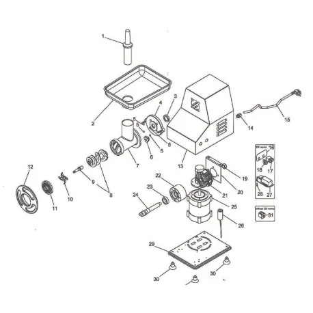 Full flange Meat mincer Fimar Model TS22TSQ...