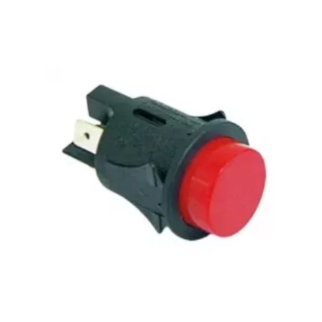 pushbutton mounting measurements ø25mm round red 1NO 250V 16A ignition connection male faston 6.3mm 346535
