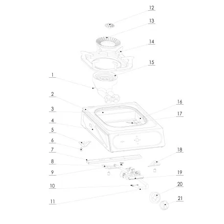Corona Quemador Cocina SRB Ø30mm 0,90 Kw H16mm