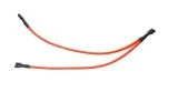 Cable rojo doble protegido ignifugo Ø3mm L220mm Conectores faston  6,3x0,8 mm