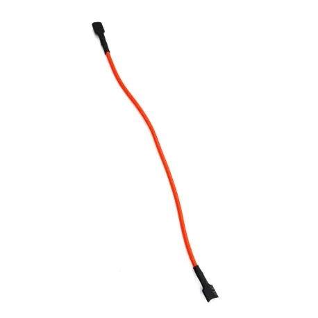 Fireproof protected red cable Ø3mm L220mm Faston connectors 6.3x0.8 mm