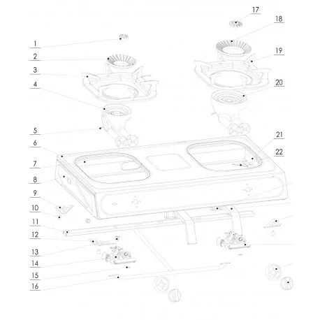 Inyector Cocina SRB GN Quemador 50mm M8x1...