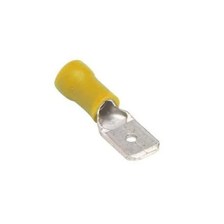 Faston connector size 6.3x0.8mm Yellow 25 pieces 550615
