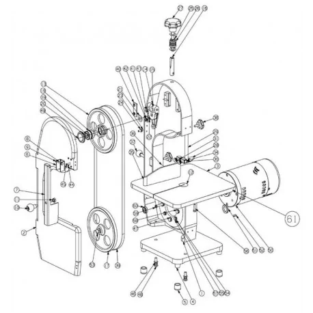 Base - Aluminum Bone saw BR-074 Exploded 4...