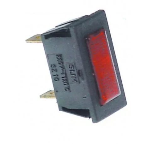 lámpara de señalización medida de montaje 27,4x12,4mm 230V rojo 346547 009457