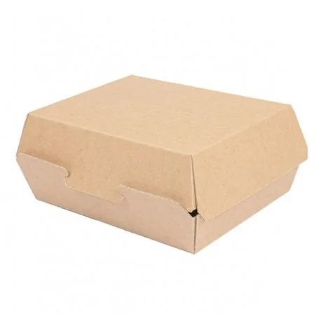 Envase menú sin división de cartón Kraft (Pack de 50 uds)
