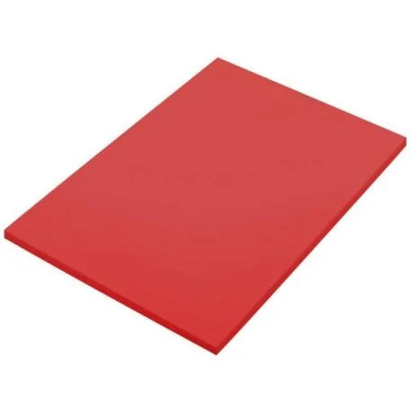 Tabla de corte polietileno roja de 53x32,5x2 cm