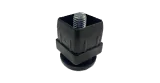 Adjustable foot for tube 30x30mm black polyamide Maximum Elevation: 35mm