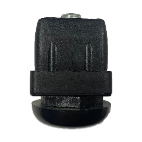 Pata regulable para tubo 30x30mm en poliamida negra Elevación máxima: 35mm
