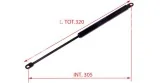 Gas spring 150N Piston Air Dist. Hole width 305mm 120mm Stabilus 082589 0150N 068/13 HC13