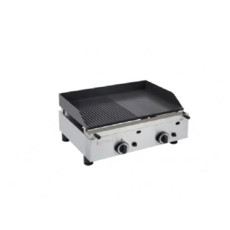 Grooved + smooth gas griddle