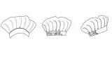 Gorro de cocina fruncido ajustable con velcro 4270