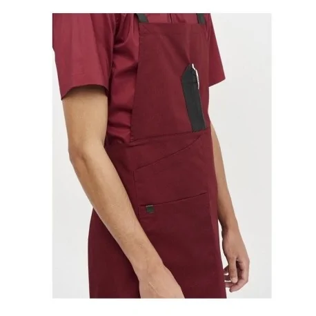 Bib apron with crossed straps 6423