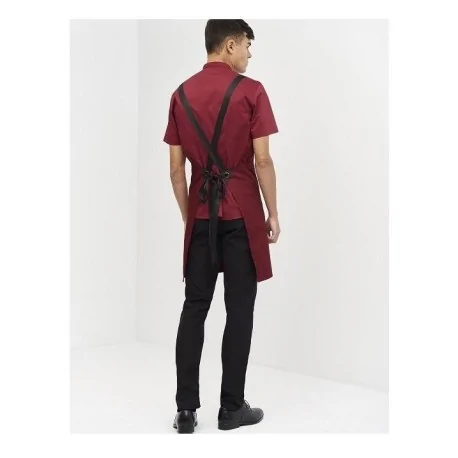 Bib apron with crossed straps 6423