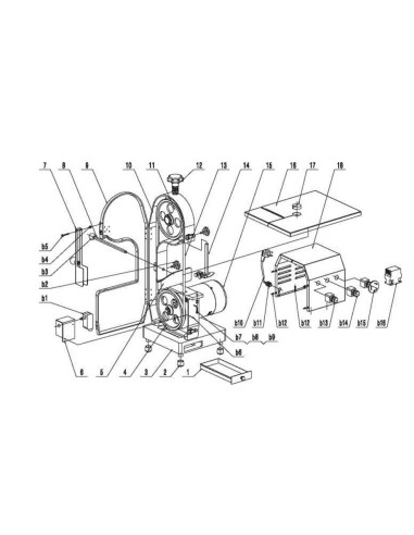 Tige de réglage pour scie HLS-800 vue éclatée numéro 8