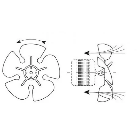 roue de ventilateur d'aspiration 154mm 601412