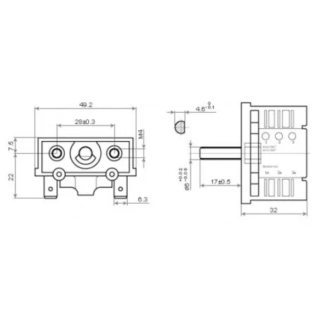 4-position Cam Switch Toaster MET-450 SD103SC-001