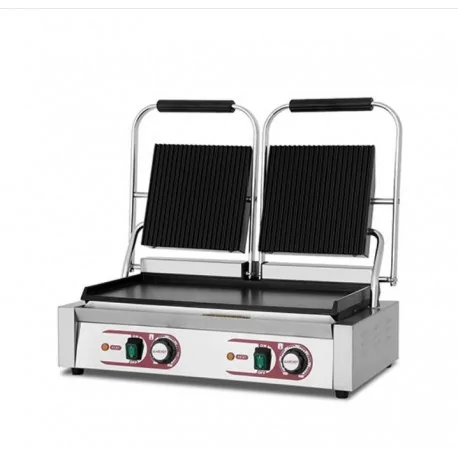 Grill Double Stainless Steel EUTRON PG-813 smooth base