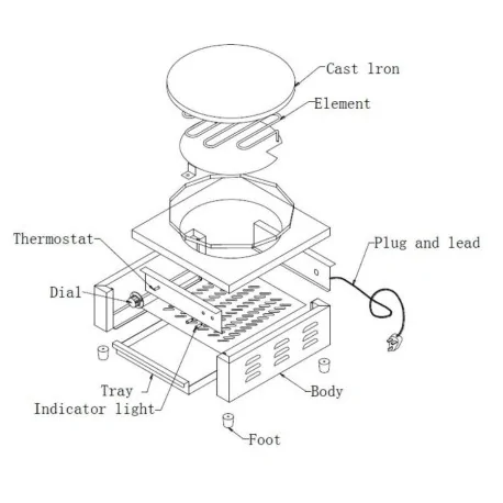 Plancha Antiadherente Crepera Ø400mm EC-1 EC-2
