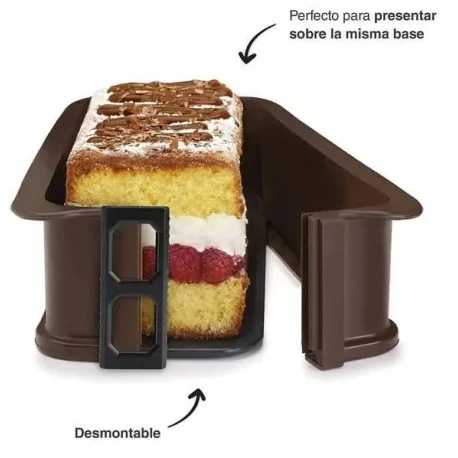 Molde cake desmontable rectangular