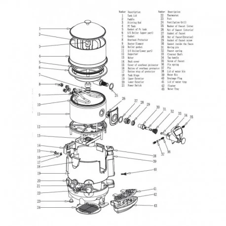 Tanque Acero Inoxidable Chocolatera CH-5 CH-10...