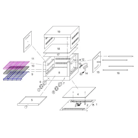 Rejilla Tostador 350x220mm AT360  Acero cromado...