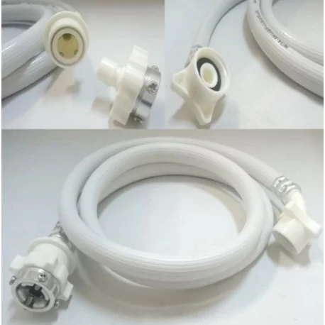 Flexible straight-curved PVC inlet pipe 1" -...