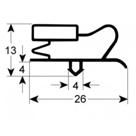junta para frigorífico perfil 9013 An 615mm 900903 Fagor 12033951 12035400 6001401108 6045010013