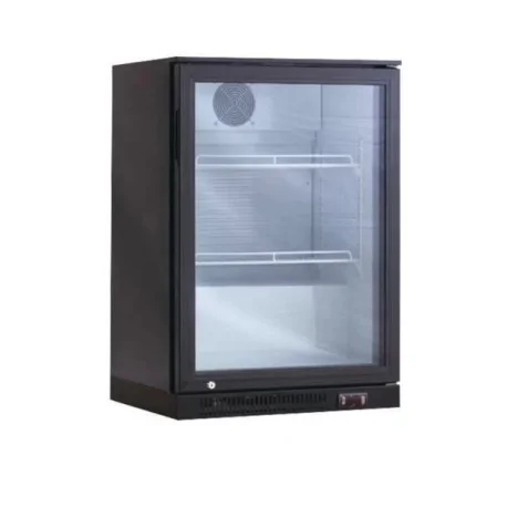 Black glass door refrigerated countertop display