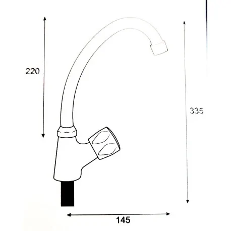 Sink Faucet of a water Frontal Vertical Swivel...
