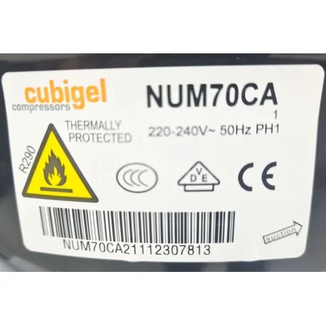 Compresseur frigorifique R290 NUM70CA Cubigel