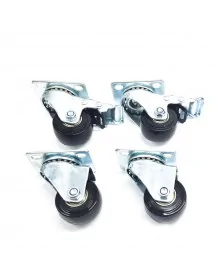 Kit 4 swivel wheels 2 with...