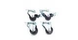 Kit 4 swivel wheels 2 with brake
