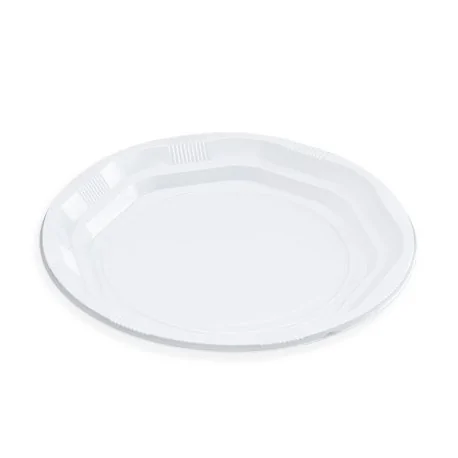 Plastic plate 22 cm reusable (Pack 100 units)
