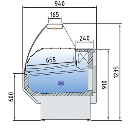 Vitrine réfrigérée série 9